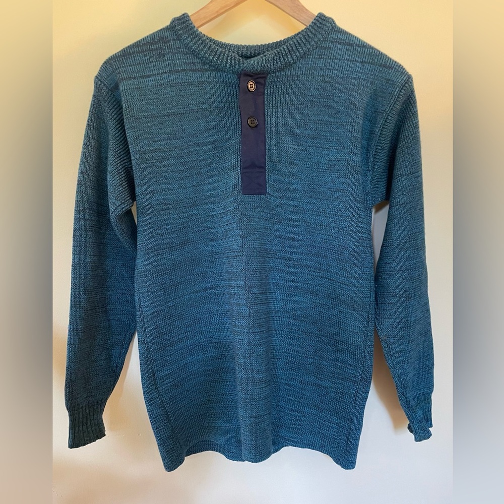 Pollen Henley Crew Wool Sweater